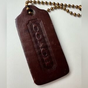 Vintage Coach hangtag brown or Mahogany